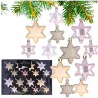 Cadro Kerstdecoratie Sterren Roze Goud 16 Stuks