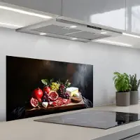 KitchenYeah Spatscherm 90x45 cm - Zelfklevende achterwand Borrelplank - Stilleven - Vintage - Keuken muurbeschermer - Spatwand fornuis
