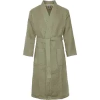 Badrock Sauna badjas wafel - biologisch katoen - olijfgroen L - groene unisex badjas - wafel kimono - Oeko-Tex - kimono - wafel badjas dames - wafel badjas heren