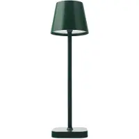 FlinQ Tafellamp Lume - Tafellamp Oplaadbaar - Tafellamp slaapkamer - Oplaadbaar - Dimbaar met geheugenstand - 3 lichtstanden - 38cm - Donkergroen