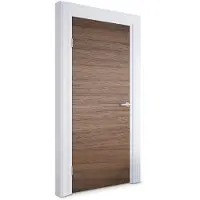 Wallfluent Deursticker - Houten textuur Deur plakfolie - 95 x 205 cm - Bruin Deurbehang Sticker - Moderne Deur Sticker - Imitatietextuur Deurbehang - Deursticker voor de Slaapkamer - Deurfolie