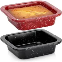 La Cucina Bakvorm Graniet 12x12 cm 2 stuks - Springvorm - Vorm voor Bakken - Taartvorm - Bakplaat