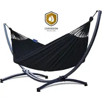 Potenza Hangmat met Standaard 2 Persoons PREMIUM – Verhoogde, Stevige & WEERBESTENDIGE Constructie | Comfortabele Hangmat | Max. Belast. 220 kg – Grande Premium Roma