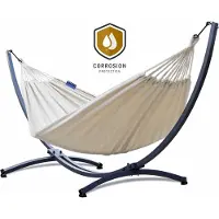 Potenza Hangmat met Standaard 2-Persoons PREMIUM– Stevig – Weerbestendig – Hangmatset – 5 Jaar Garantie – Draagkracht 220 kg – Grande Roma