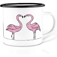 Ligarti Mok emaille - flamingo's -