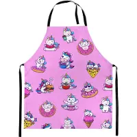 Ferocity - Kinderschort Universele kindermaat Schildersschort - met klittenband - Unisex - Eenhoorn Baby