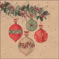 Ambiente - Servetten - Kerst - Recycled Berry baubles nature