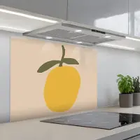 KitchenYeah Spatscherm 80x60 cm - Zelfklevende achterwand Fruit - Abstracte kunst - Modern - Keuken muurbeschermer - Spatwand fornuis