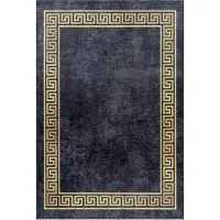 Muratap Fiesta wasbaar vloerkleed laagpolig gold design - woonkamer tapijt -
