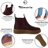 Tamaris Chelsea boots donkerrood