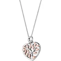 Orphelia 'Afia' Dames 925 Sterling Zilveren Ketting met Hangertje - Zilver/Rose ZH-7474