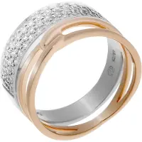 Orphelia Dames 925 Sterling Zilveren Ring - Zilver/Roze ZR-7206
