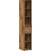 vidaXL Opbergkast 2 st Oudhout 30 x 42,5 x 225 cm