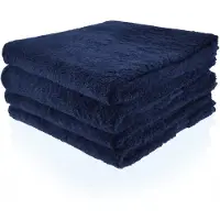 Funnies Handdoek Navy 50x100cm - LET OP per stuk - 100% katoen - Luxe Badhanddoek - Donker blauw - handdoek