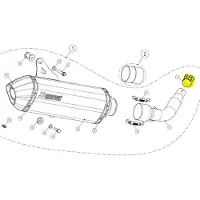 Akrapovic X-city 250 P-r51 Uitlaatklem