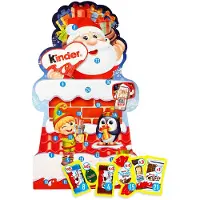 Kinder Adventskalender - Kerstman / Santa Vorm met Chocolademix - 198g