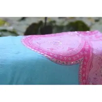 Call It Fouta Pareo beach - dames - sarong - omslagdoek - wikkeljurk - strand - stranddoek - Flower blue pink