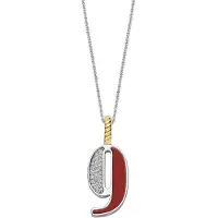 Ti sento Dames Hanger - 925 zilver - Cijfer 9 - Rood - 6841CR_9