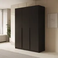 Meubella - Kledingkast Sabre - Zwart - 150 cm