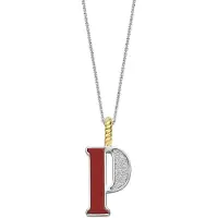 Ti sento Dames Hanger - 925 zilver - Letter P - Rood - 6840CR_P