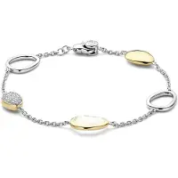 Ti sento Dames Armband - 925 zilver - Parelmoer - Maat M - 23083MW