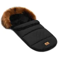 Ferocity - Slaapzak voor kinderen Winter 85 cm voor een kinderwagen - Gewatteerd - Wol - Zwarte Gequilte