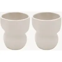 ZOHA Keramieken Organic Mokken – Set van 2 – 400 ml – Beige – Handgemaakt – Hittebestendig