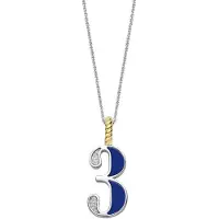 Ti sento Dames Hanger - 925 zilver - Cijfer 3 - Blauw - 6841LB_3