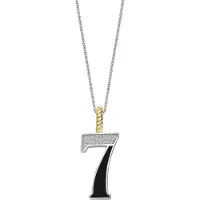 Ti sento Dames Hanger - 925 zilver - Cijfer 7 - Zwart - 6841BL_7