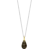 Ti sento Dames Hanger - 925 zilver - Transparant kaki - 6848KA