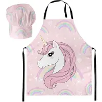 Ferocity - Kinderkeukenset: Koksmuts + Kinderschort 2-delige Set - met klittenband - Unisex - Regenboog