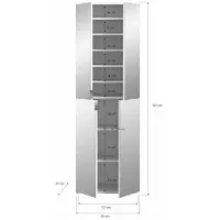 Furnilux Projektx garderobe-opstelling eiken decor, spiegel