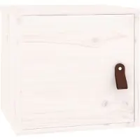 vidaXL Wandkast 31,5x30x30 cm massief grenenhout wit