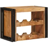vidaXL Wijnrek Bruin 60 x 45 x 33 cm Massief Ruw Mango Hout