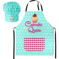 Ferocity - Kinderkeukenset: Koksmuts + Kinderschort 2-delige Set - met klittenband - Unisex - Cupcake