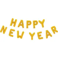 Wefiesta Happy New Year Folieballon 41cm Goud