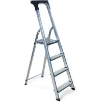 Coppens Huishoudtrap - keukentrap 4 treden aluminium