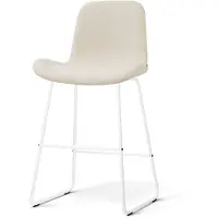 Nolon Nino-Fé barkruk cottonbeige - wit onderstel - 65 cm