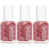 essie - original - 275 a cut above - roze - glitter topcoat - 13,5 ml 3x