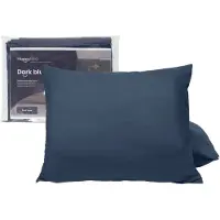 HappyBed Dark blue kussensloop set 2 stuks - 80x80 cm - 100% Microvezel - Ultieme slaapcomfort