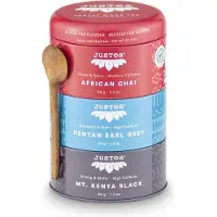 JusTea -Trio Black Tea- Losse zwarte thee - Drie premium theeblends - Unieke stapelbare blikjes