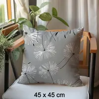 Allernieuwste.nl Kussenhoes Grijze Paardebloem - Moderne Woondecoratie - 45x45cm %%