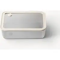 ZOHA Vershoudbak Rechthoekig 1550 ml – Glas – Luchtdicht – BPA-vrij – Beige-Transparant
