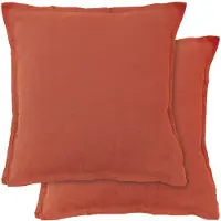 Matt & Rose Set Kussenslopen Sienne - (2x) 65 x 65 cm - 100% Linnen