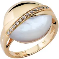 Orphelia Dames 925 Sterling Zilveren Ring - Goud ZR-7506/G