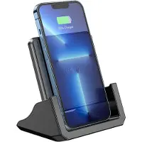 Hoco Draadloze Oplader 15W - Inclusief Kabel en Handsfree Standaard - Snellader Pad met Telefoonhouder - Wireless Charger Station - Oplaadstandaard voor GSM