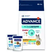 Advance cat sterilized sensitive salmon + 2 pouches codfish - 1,5 kg + 2x85 gr - Kattenvoer - Kattenbrokken