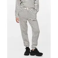Pieces Dames huispak loungewear gestreept wit/zwart