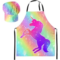 Ferocity - Kinderkeukenset: Koksmuts + Kinderschort 2-delige Set - met klittenband - Unisex - Volledige Eenhoorn