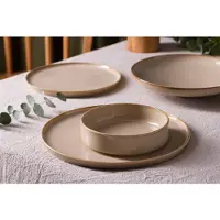 Bonna Dessertbord sand hygge porselein 16 cm set van 6